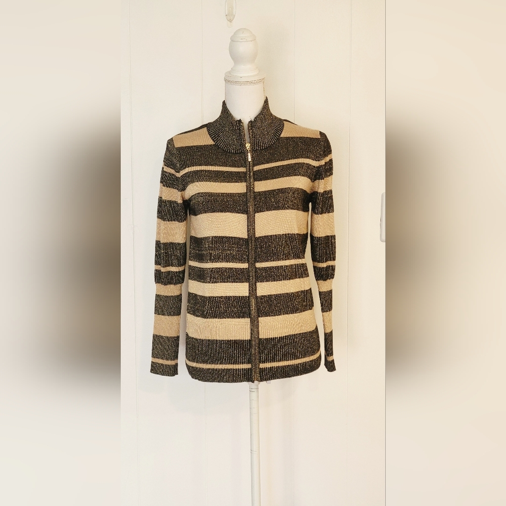 Questions Striped Women's Cardigan Sweater